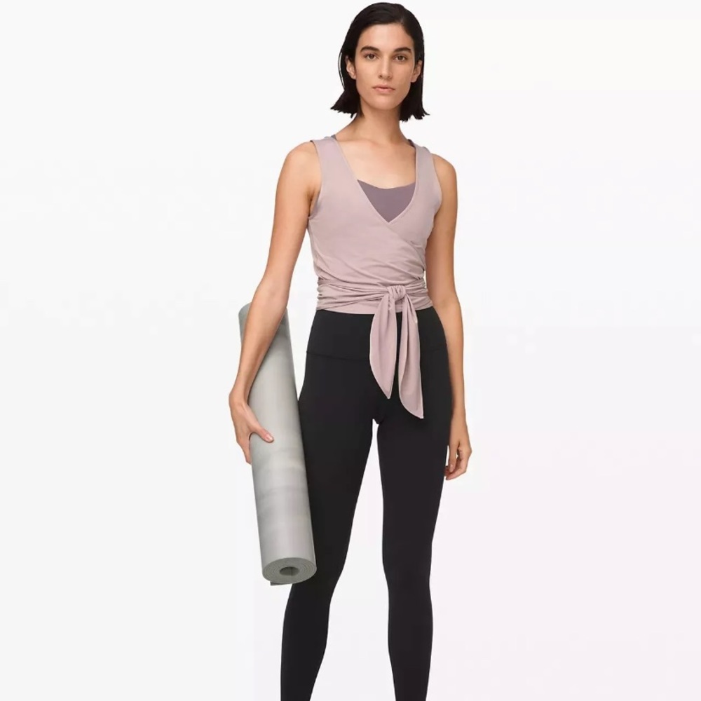 Lululemon twist me up crop top pink mauve - Picture 1 of 10
